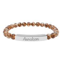 Load image into Gallery viewer, Awaken - Bracelet with Natural Stone Engraved with