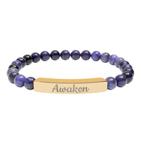 Load image into Gallery viewer, Awaken - Bracelet with Natural Stone Engraved with