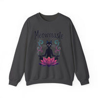 Load image into Gallery viewer, Meowmaste Cat Meditation Sweatshirt | Yoga Cat Lotus