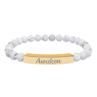 Load image into Gallery viewer, Awaken - Bracelet with Natural Stone Engraved with