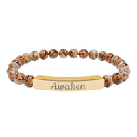 Load image into Gallery viewer, Awaken - Bracelet with Natural Stone Engraved with