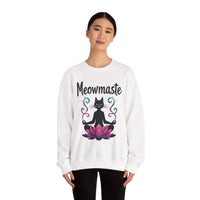 Load image into Gallery viewer, Meowmaste Cat Meditation Sweatshirt | Yoga Cat Lotus