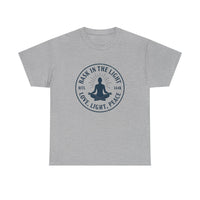 Load image into Gallery viewer, Bask in the Light Unisex Heavy Cotton Tee, Peaceful Meditation Tee, Spiritual Gift, Mindfulness Apparel, Relaxing Yoga Shirt, Zen Fashion
