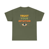 Load image into Gallery viewer, Trust Your Intuition T-Shirt — Retro Mystic Eye Tee for Spiritual &amp; Mindful Living