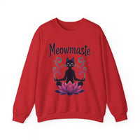 Load image into Gallery viewer, Meowmaste Cat Meditation Sweatshirt | Yoga Cat Lotus