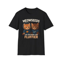 Load image into Gallery viewer, Meowseeds -Themed Unisex Softstyle T-Shirt, Cute Pet Shirt, Gift for Cat Lovers, Fun Tee for Any Occasion, Unique Animal T-Shirt