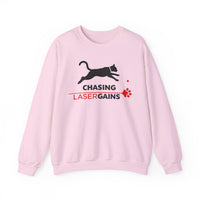 Load image into Gallery viewer, Chasing Laser Gains Sweatshirt | Cat Laser Toy Graphic
