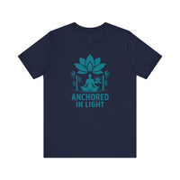 Load image into Gallery viewer, Meditation Inspired Unisex Tee, Relaxation Shirt, Yoga Apparel, Mindfulness Gift, Spiritual T-Shirt, 'Anchored in Light'