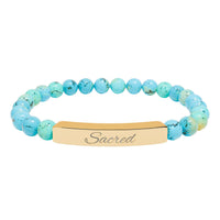Load image into Gallery viewer, Sacred - Stone Bar Bracelet - Spiritual Stretch Bracelet