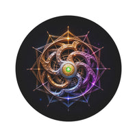 Load image into Gallery viewer, Mystic Mandala Round Rug — Cosmic Geometric Meditation Floor Mat