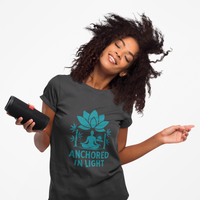 Load image into Gallery viewer, Meditation Inspired Unisex Tee, Relaxation Shirt, Yoga Apparel, Mindfulness Gift, Spiritual T-Shirt, 'Anchored in Light'
