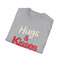 Load image into Gallery viewer, Hugs &amp; Kisses T-Shirt, Cute Couples Gift, Romantic Tee, Love T-Shirt, Funny Love Top, Valentine's Day Shirt