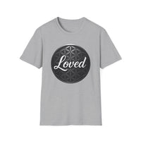 Load image into Gallery viewer, Loved Flower of Life T-Shirt for Everyday Wear, Perfect for Gifts, Casual Style, Unisex Apparel, Birthday and Celebration Tee