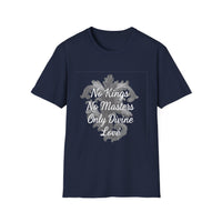 Load image into Gallery viewer, Divine Love Unisex T-Shirt - No Kings No Masters | Gift for Rebels, Unique Casual Wear, Art Tee, Anti-Establishment Fashion, Everyday [...]