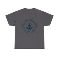 Load image into Gallery viewer, Bask in the Light Unisex Heavy Cotton Tee, Peaceful Meditation Tee, Spiritual Gift, Mindfulness Apparel, Relaxing Yoga Shirt, Zen Fashion