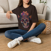 Load image into Gallery viewer, Mosaic Cowboy Skull Shirt - Ornate Western Gothic Graphic Tee - Retro Unisex Country T-Shirt - Back to School Edgy Halloween Wear