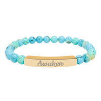 Load image into Gallery viewer, Awaken - Bracelet with Natural Stone Engraved with
