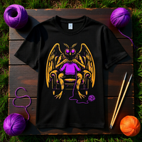 Load image into Gallery viewer, Mothman Knitting Sweater Shirt - Cute Cryptid Neon Tee - 90s Retro Unisex Graphic Tshirt - Weirdcore Back to School Streetwear