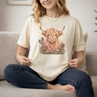 Load image into Gallery viewer, Cute Highland Cow Tee Farming Shirt Cute Cow Shirt Cow Lover Gift Country Girl Gift Farm Animal Sweatshirt comfort colors