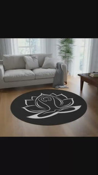 Load and play video in Gallery viewer, Meditation Rug with Lotus