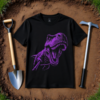 Load image into Gallery viewer, T-Rex Selfie Stick Shirt - Funny Neon Dinosaur Tee - Retro 90s Unisex Graphic T-Shirt - Edgy Back to School Streetwear Clothes