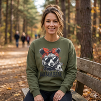 Load image into Gallery viewer, Mama Bear Sweatshirt – Retro Bandana Bear Graphic Crewneck
