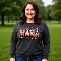 Load image into Gallery viewer, Mama Floral Crewneck Sweatshirt  Mother’s Day Cozy Pullover