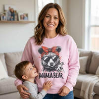 Load image into Gallery viewer, Mama Bear Sweatshirt – Retro Bandana Bear Graphic Crewneck