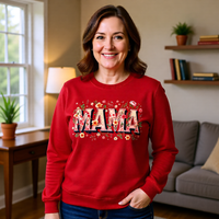Load image into Gallery viewer, Mama Floral Crewneck Sweatshirt  Mother’s Day Cozy Pullover