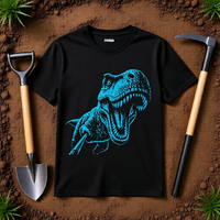 Load image into Gallery viewer, T-Rex Selfie Stick Shirt - Funny Neon Dinosaur Tee - Retro 90s Unisex Graphic T-Shirt - Edgy Back to School Streetwear Clothes