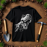 Load image into Gallery viewer, T-Rex Selfie Stick Shirt - Funny Neon Dinosaur Tee - Retro 90s Unisex Graphic T-Shirt - Edgy Back to School Streetwear Clothes